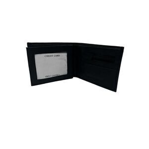 Men's Black Genuine Leather Bifold Wallet